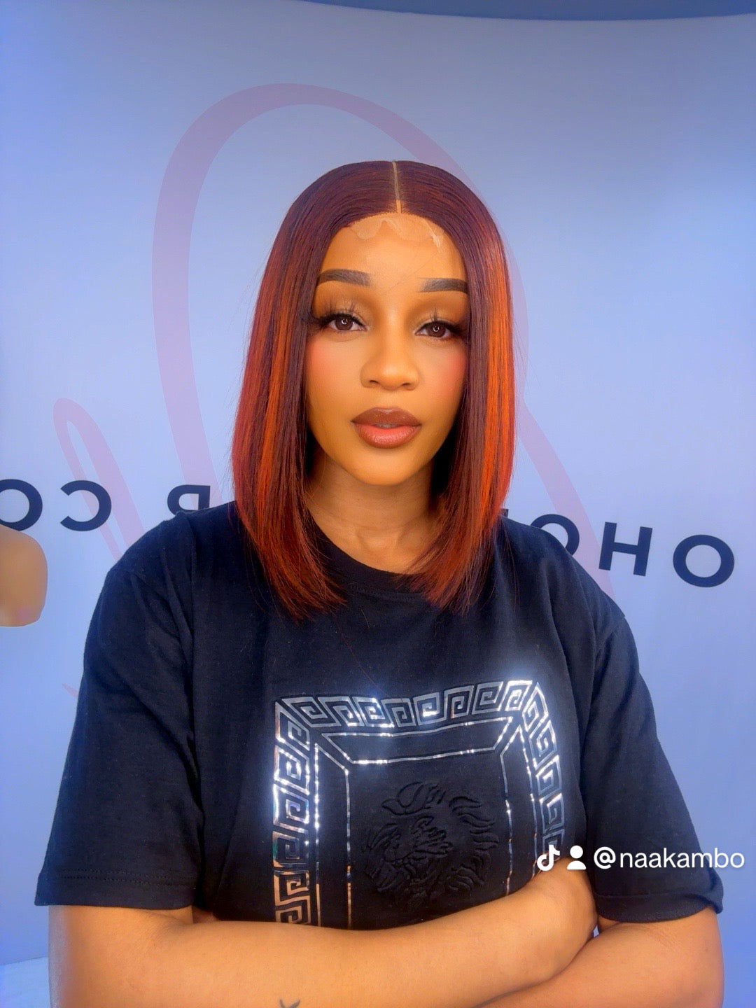 Piano Orange 10 inch Bob Wig