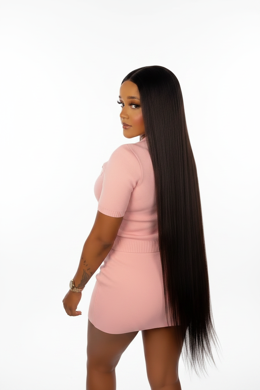 40 Inch Show Stopper Single Donor Cuticle in tacted and aligned