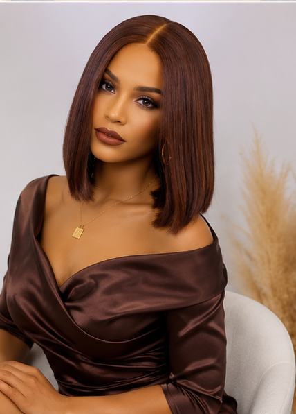 Warm Chocolate Brown 10 inch 2x6 HD Lace