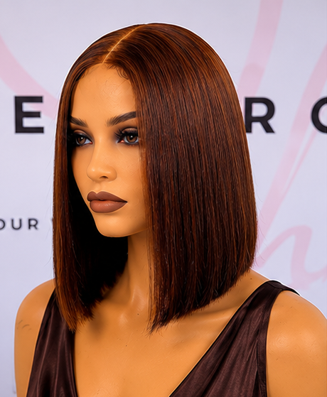 Warm Chocolate Brown 10 inch 2x6 HD Lace