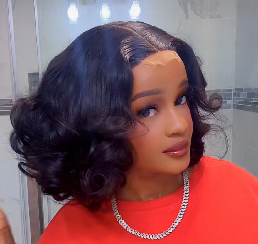 Bouncy Curl Bob Wig 10 Inch’s Natural Black