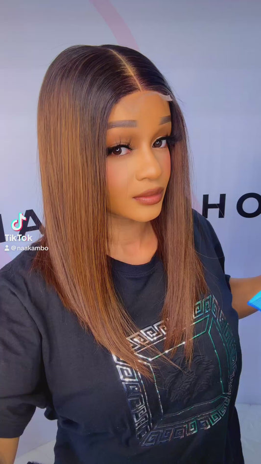 Brown Vicky 14 inch Vietnam Hair Wig